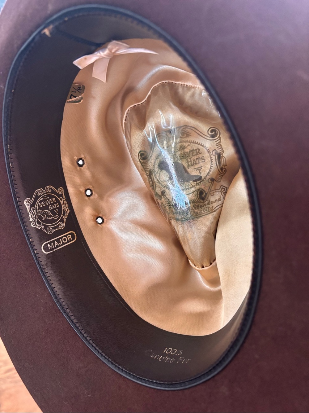 Beaver hats (major) Men’s Fedora Hat - maroon / brown 1960’s